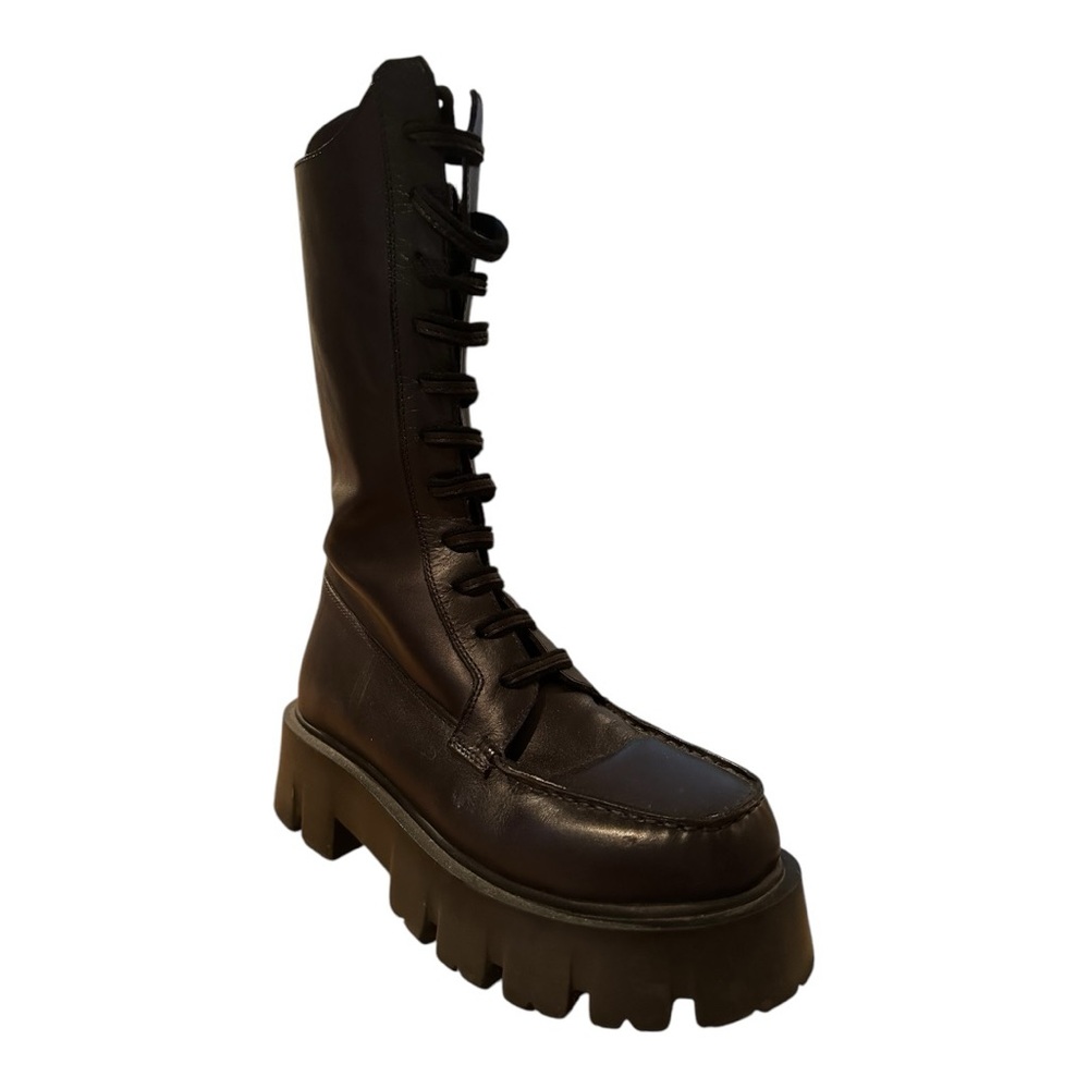 Free People Black Chunky Combat Boots